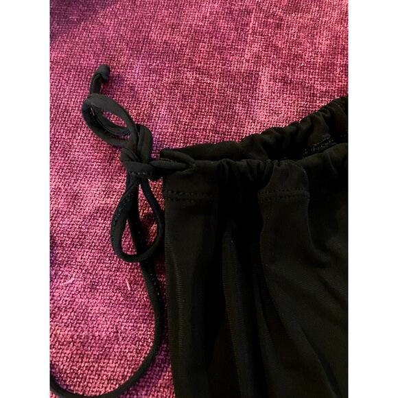 ROBERTO CAVALLI Side Drawstring Pant SLIGHT FLARE Size 42 XS Black BEACH LOUNGE - Picture 4 of 12